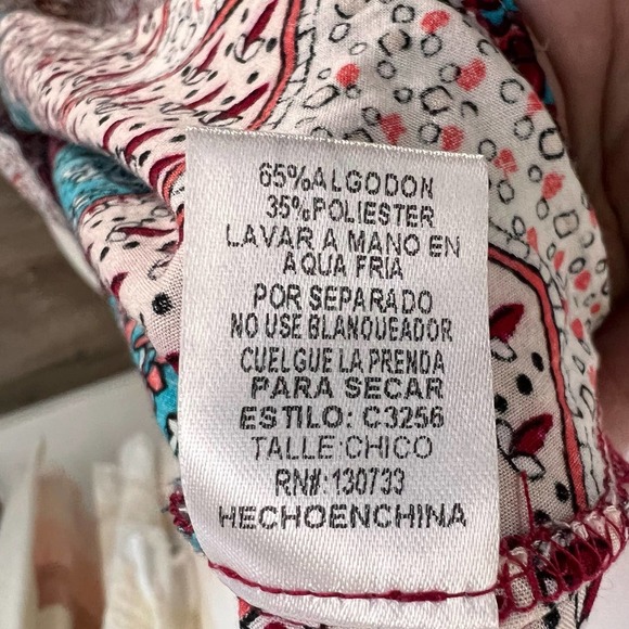 UMGEE Tunic Shift Dress sz. Small 3/4 sleeve Boho Hippie coastal beachy  #0671 - Picture 11 of 11